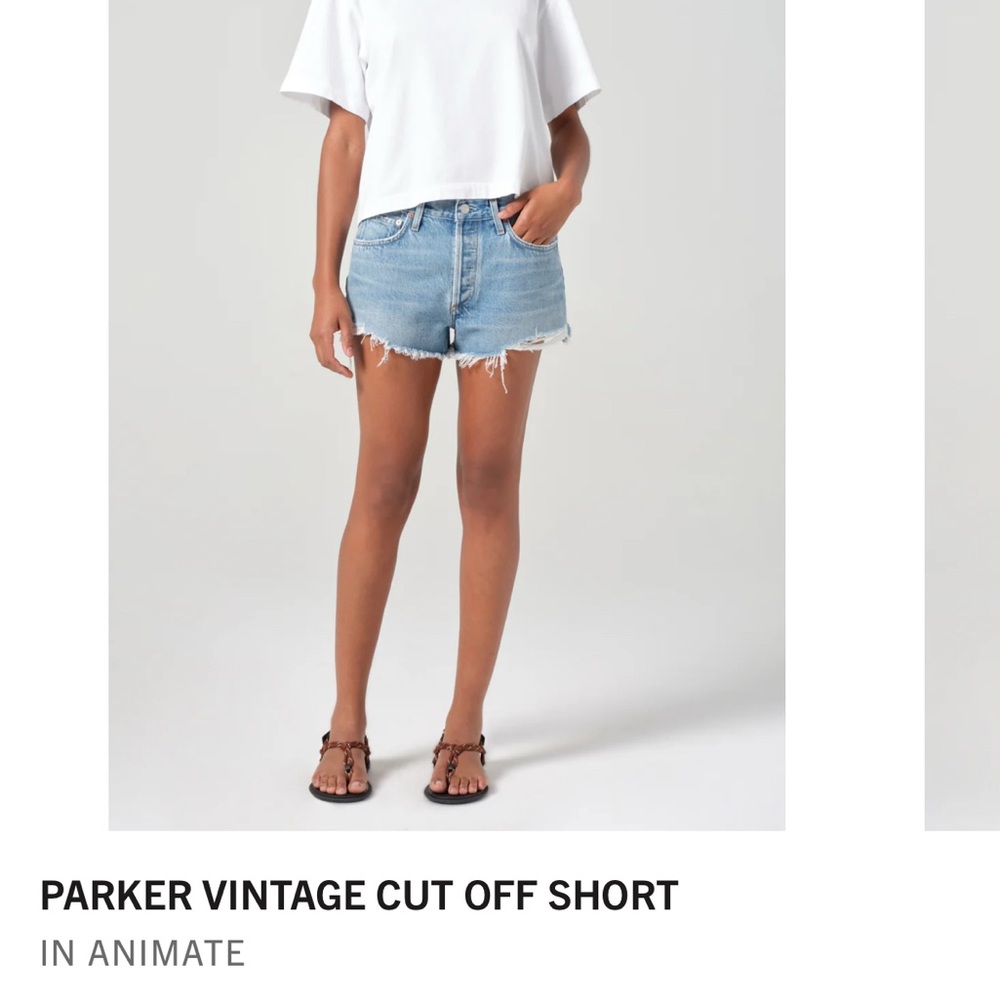 Agolde Blue Jean Shorts High-Rise Relaxed Fit